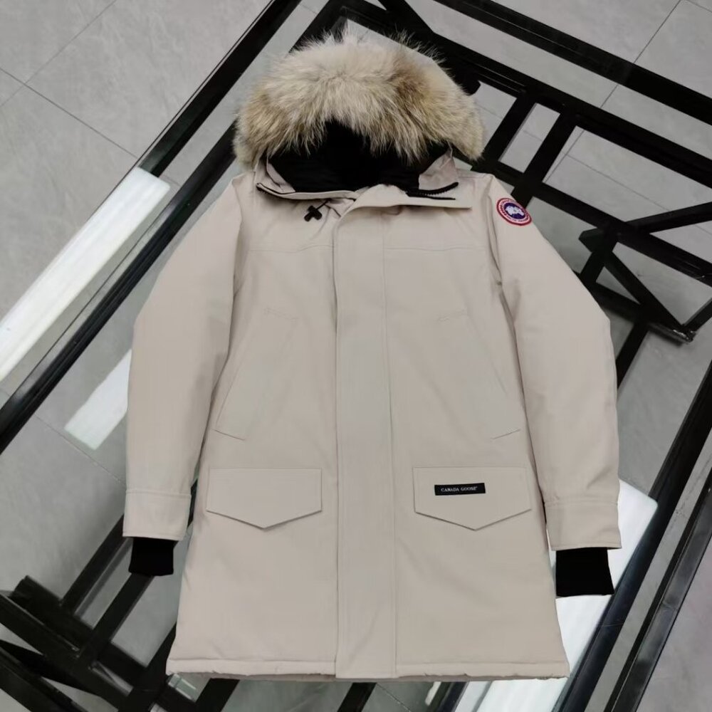 Canada Goose Expedition white Unisex Hooded Parka
